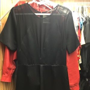 Kate Moss Topshop black satin romper